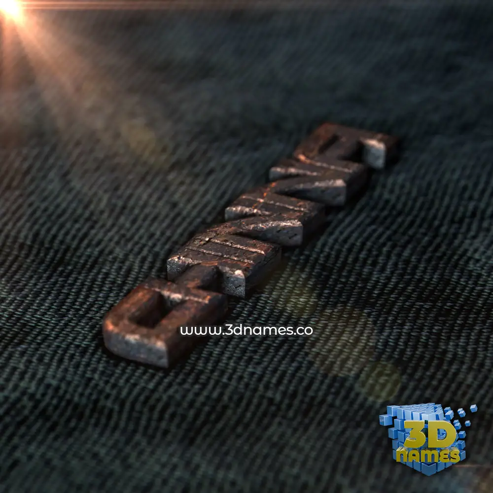 chinna in Rusty Metal style - 3D name wallpaper