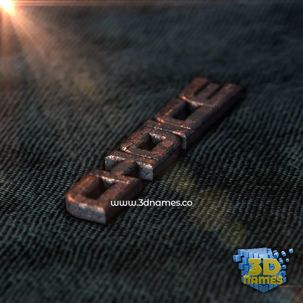 choice in Rusty Metal style - 3D name wallpaper