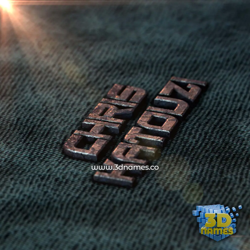 chris katouzi in Rusty Metal style - 3D name wallpaper