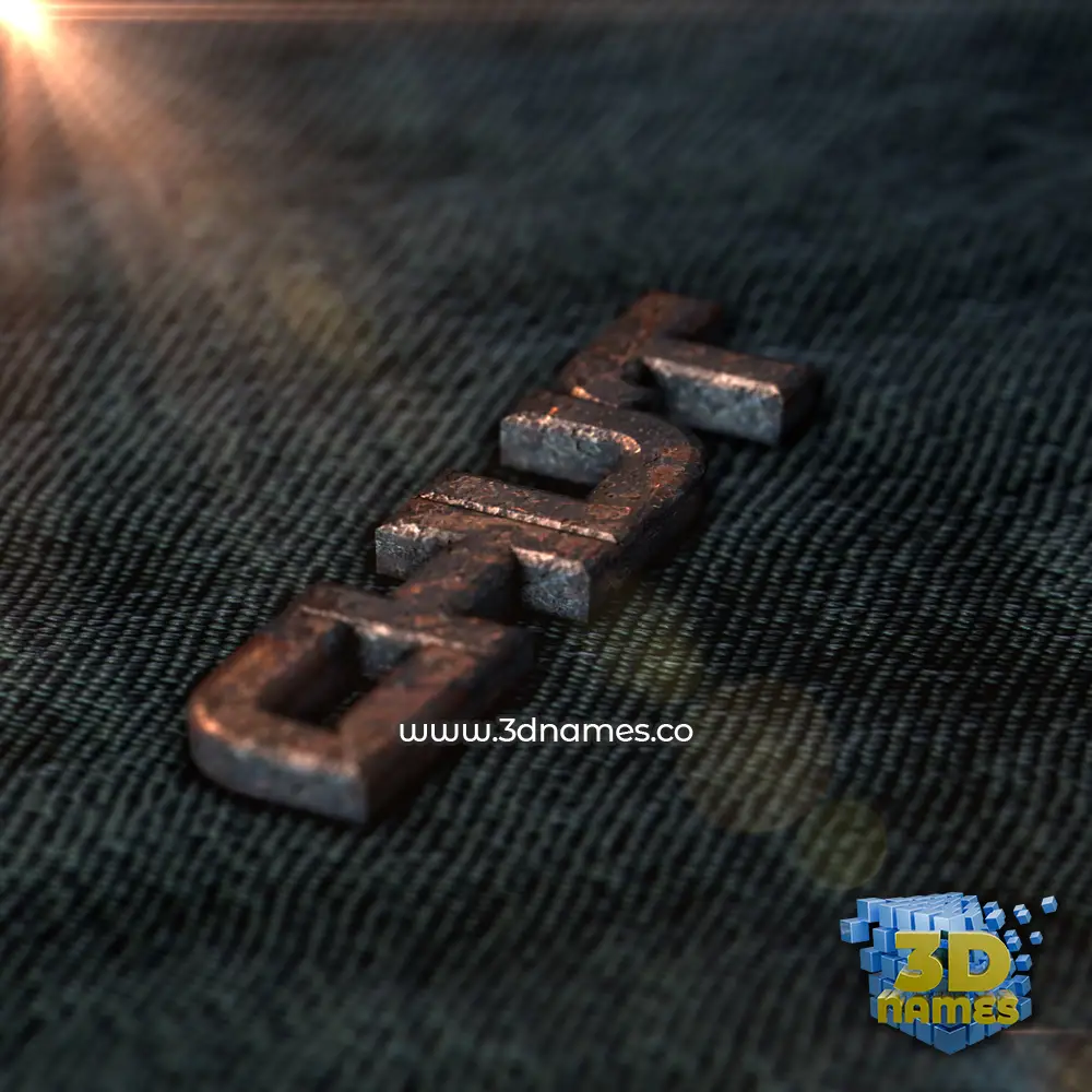chut in Rusty Metal style - 3D name wallpaper