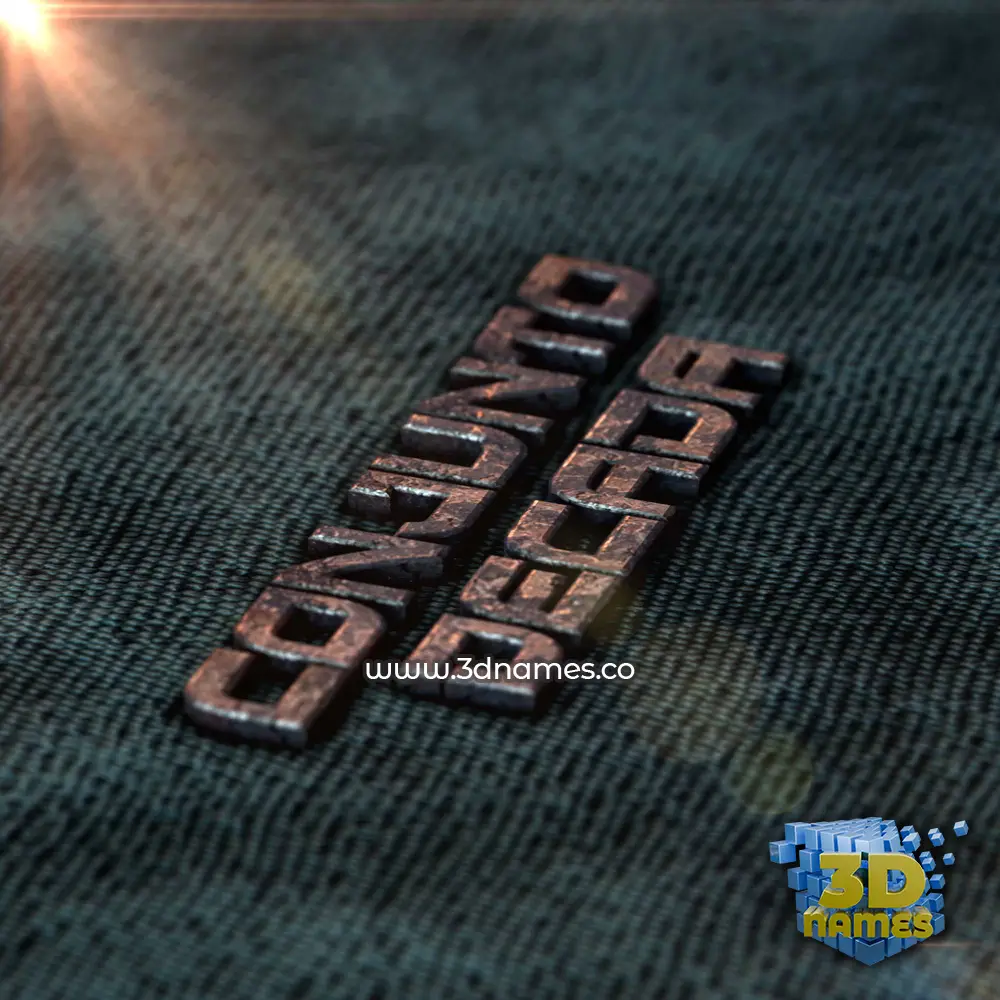 conjunto decada in Rusty Metal style - 3D name wallpaper