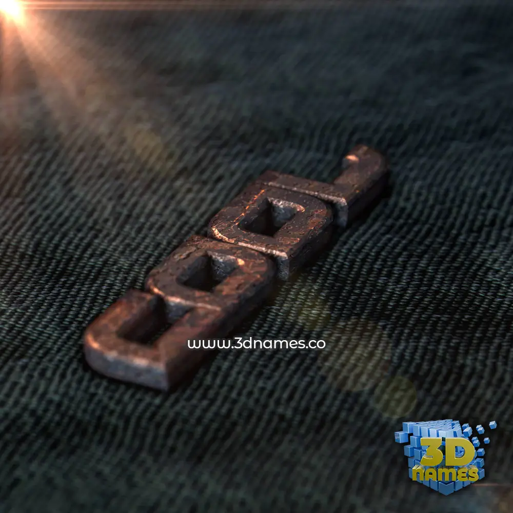 cool in Rusty Metal style - 3D name wallpaper
