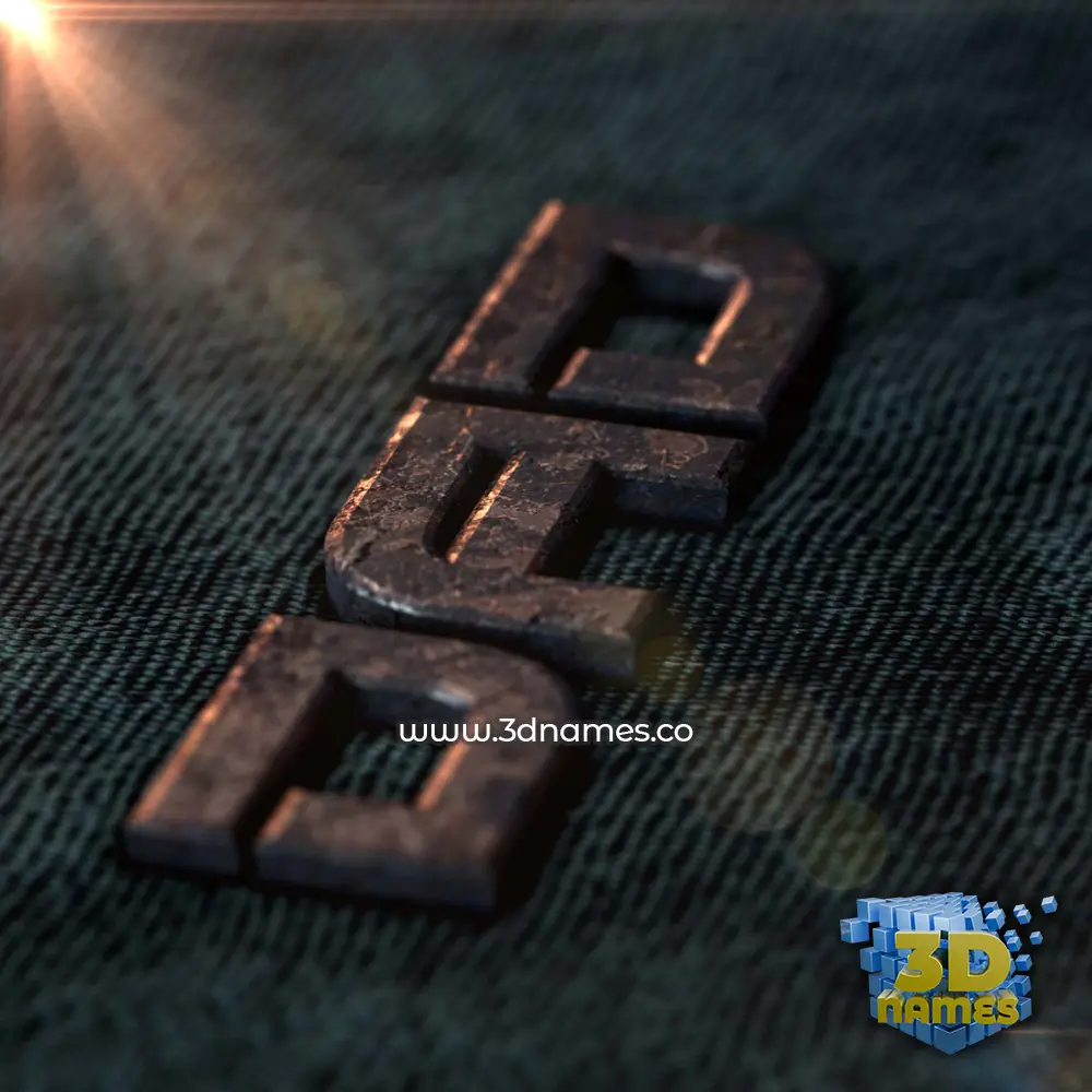 dad in Rusty Metal style - 3D name wallpaper