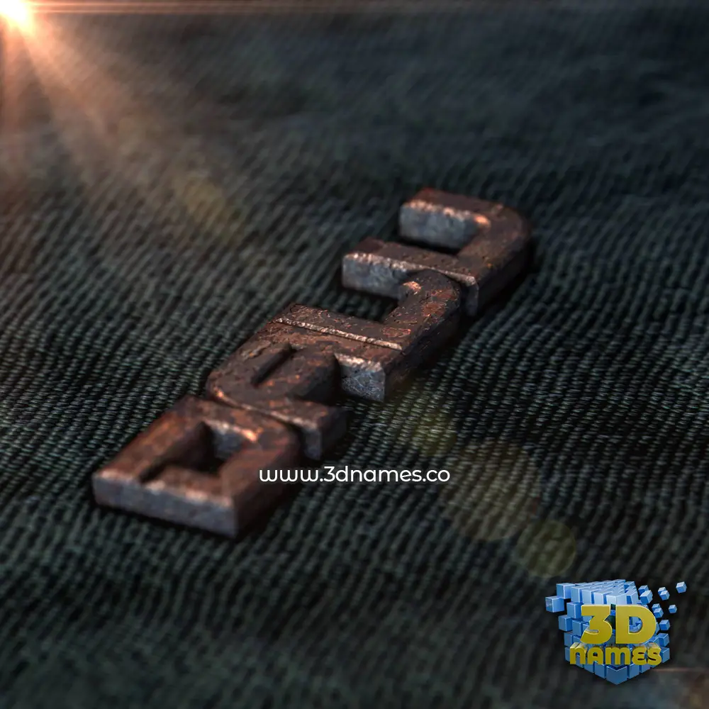 dalu in Rusty Metal style - 3D name wallpaper