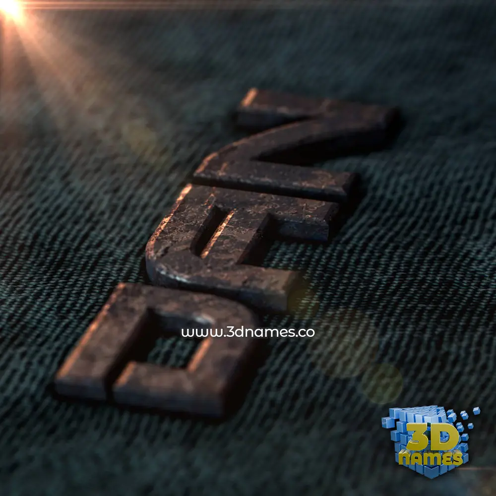 dan in Rusty Metal style - 3D name wallpaper