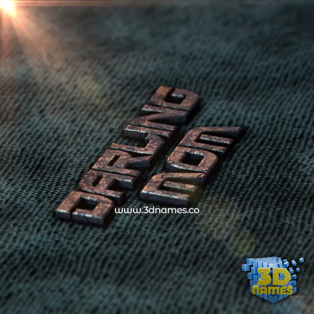darling mom in Rusty Metal style - 3D name wallpaper