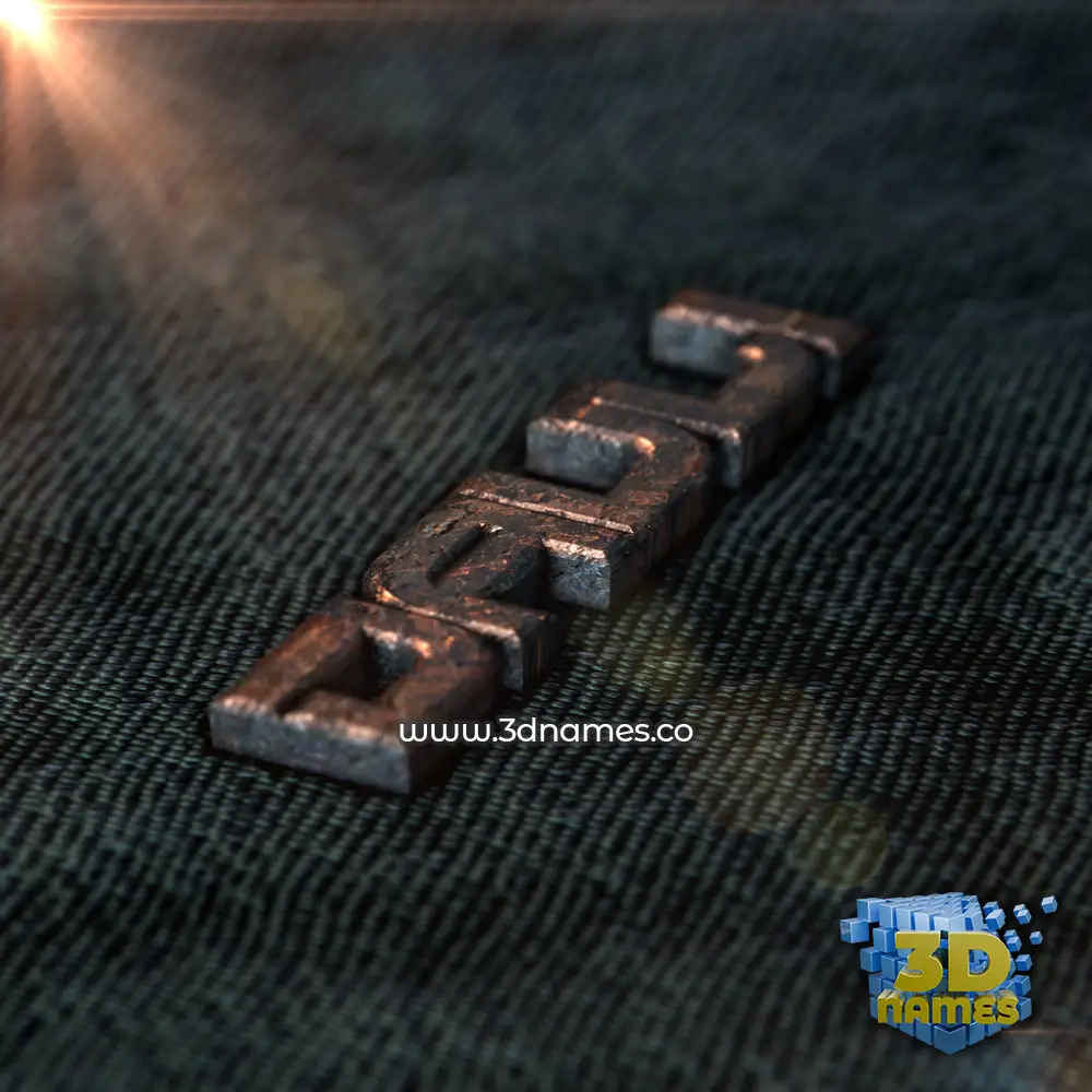 dauli in Rusty Metal style - 3D name wallpaper