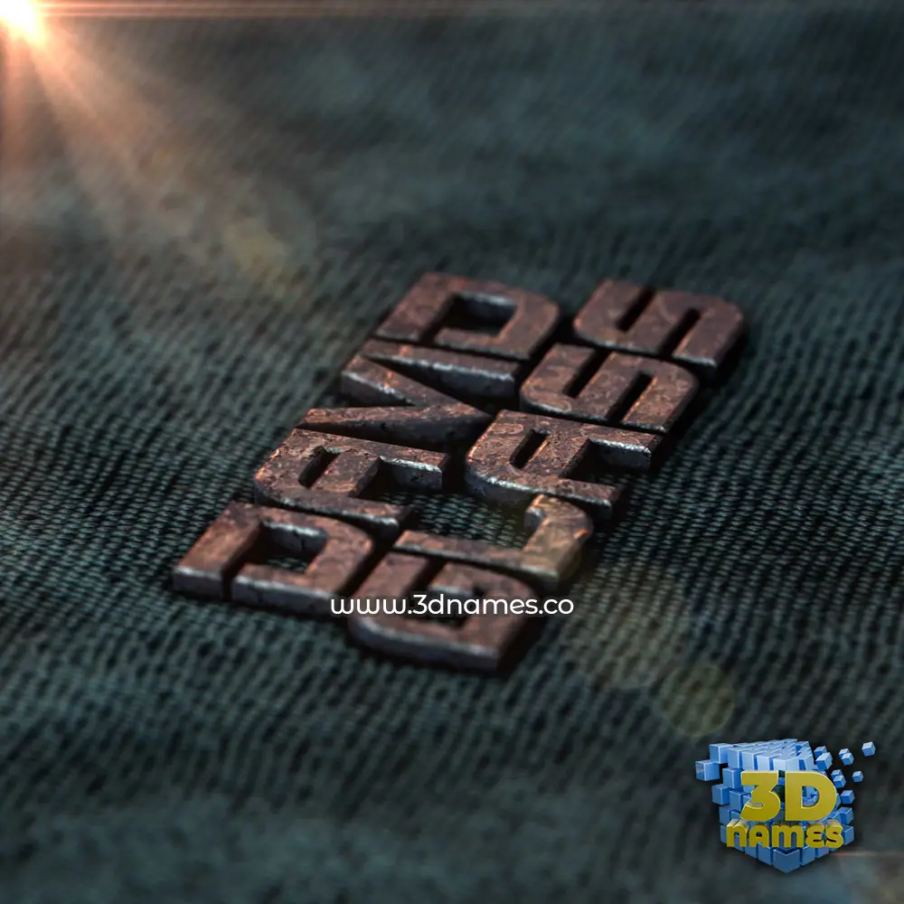 david glass in Rusty Metal style - 3D name wallpaper