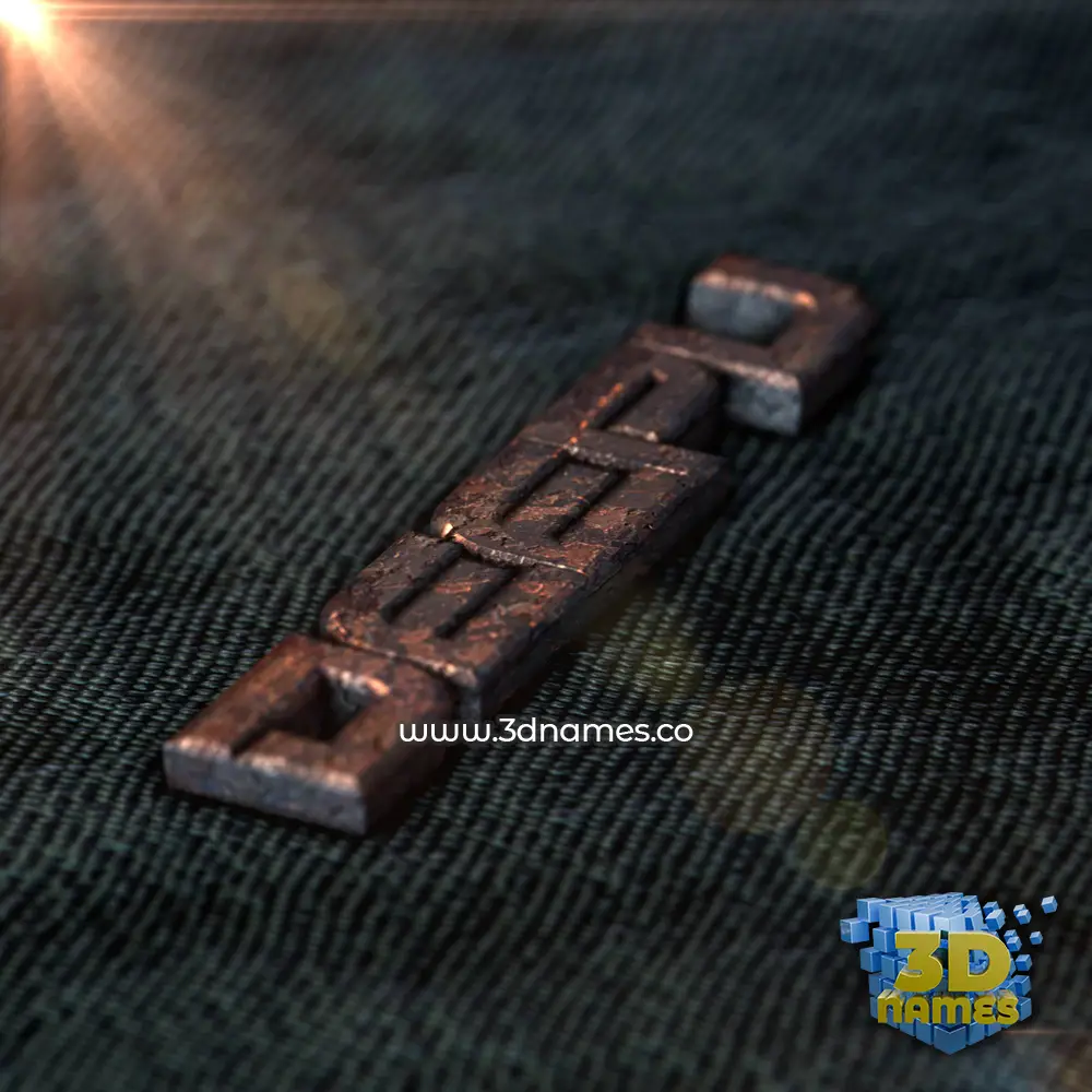 deepu in Rusty Metal style - 3D name wallpaper