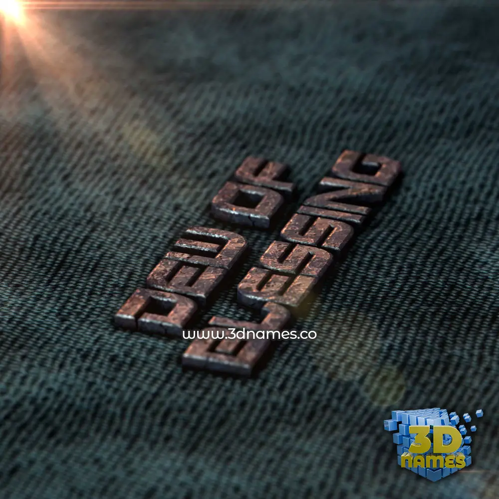 dew of blessing in Rusty Metal style - 3D name wallpaper