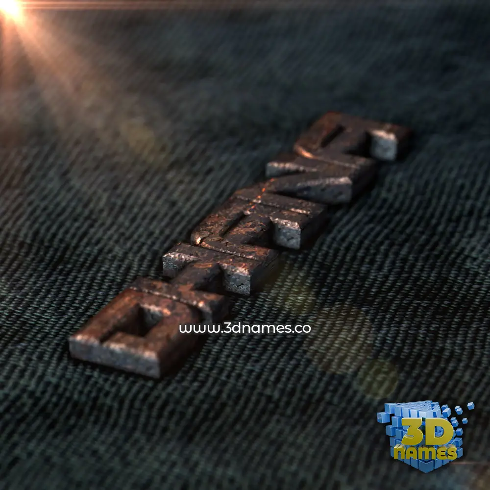 dhana in Rusty Metal style - 3D name wallpaper