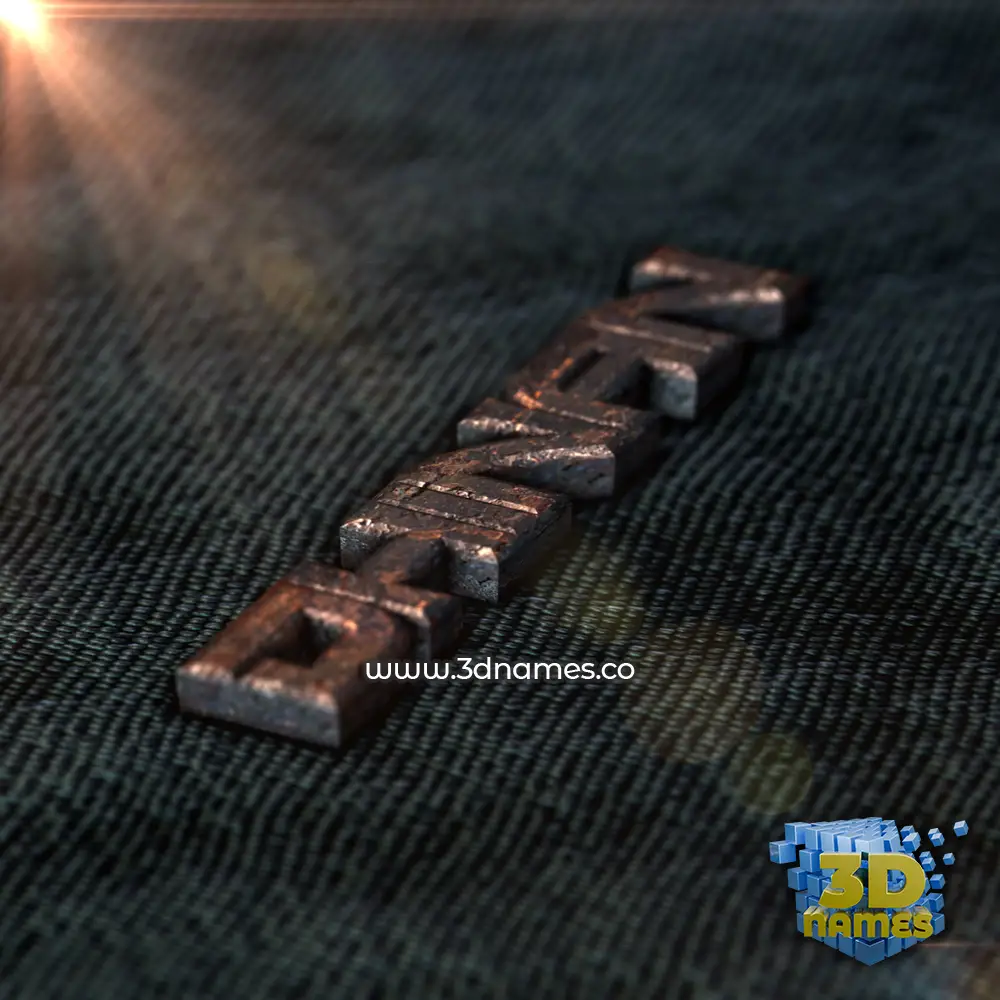 dhinan in Rusty Metal style - 3D name wallpaper