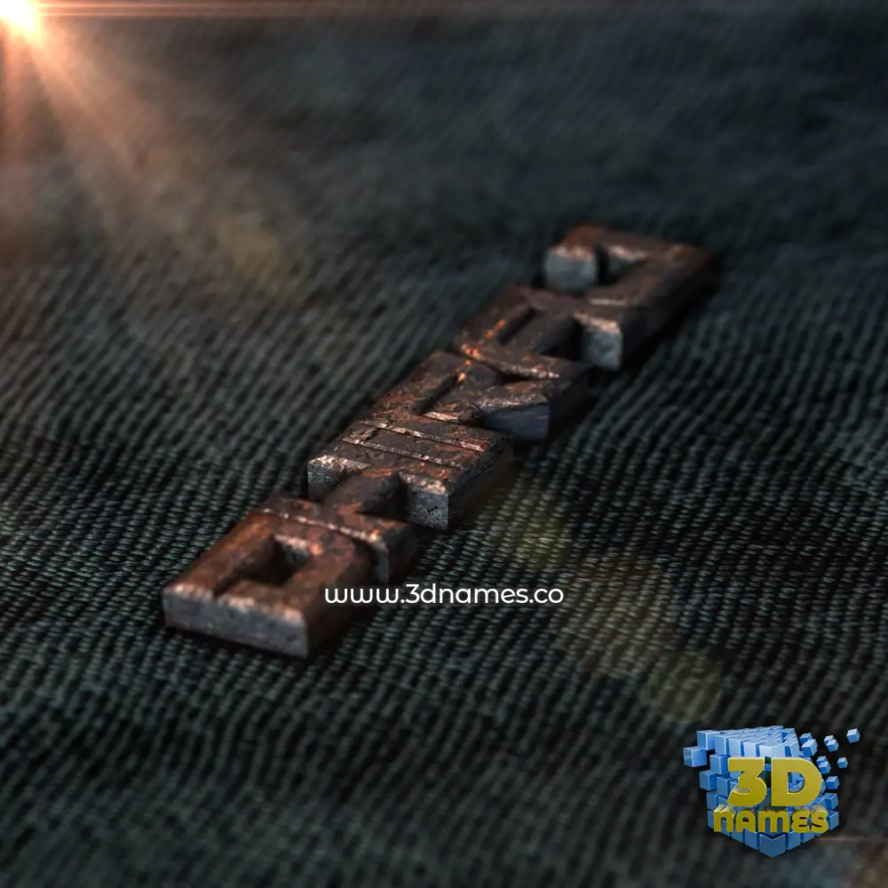dhiraj in Rusty Metal style - 3D name wallpaper