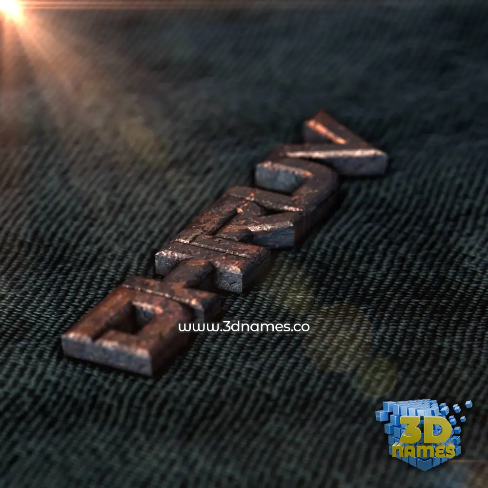 dhruv in Rusty Metal style - 3D name wallpaper