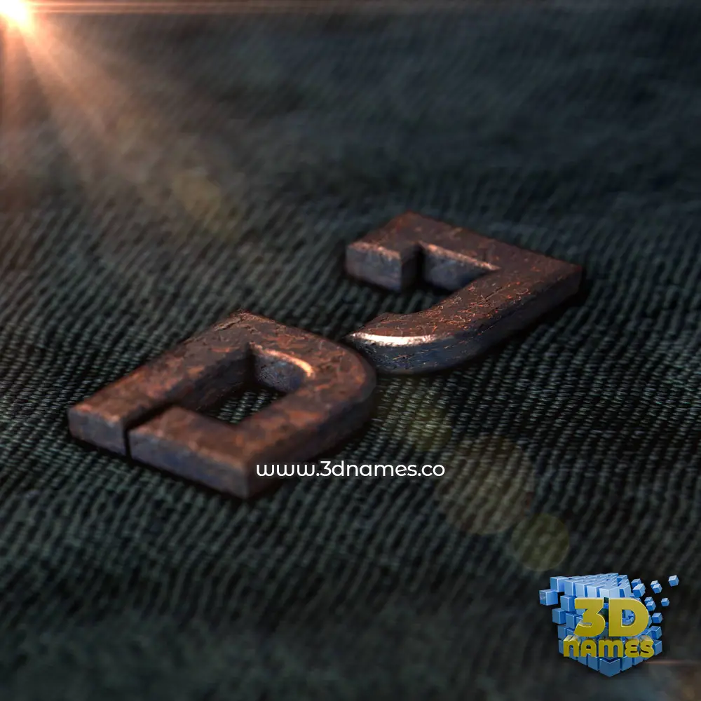 dj in Rusty Metal style - 3D name wallpaper