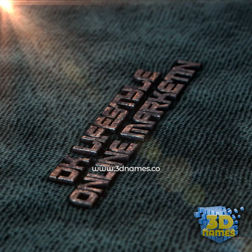 dk lifestyle online marketin in Rusty Metal style - 3D name wallpaper