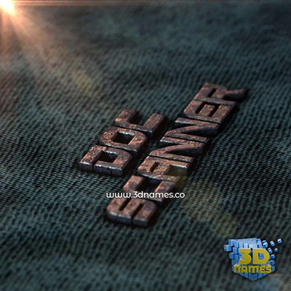 doc scanner in Rusty Metal style - 3D name wallpaper