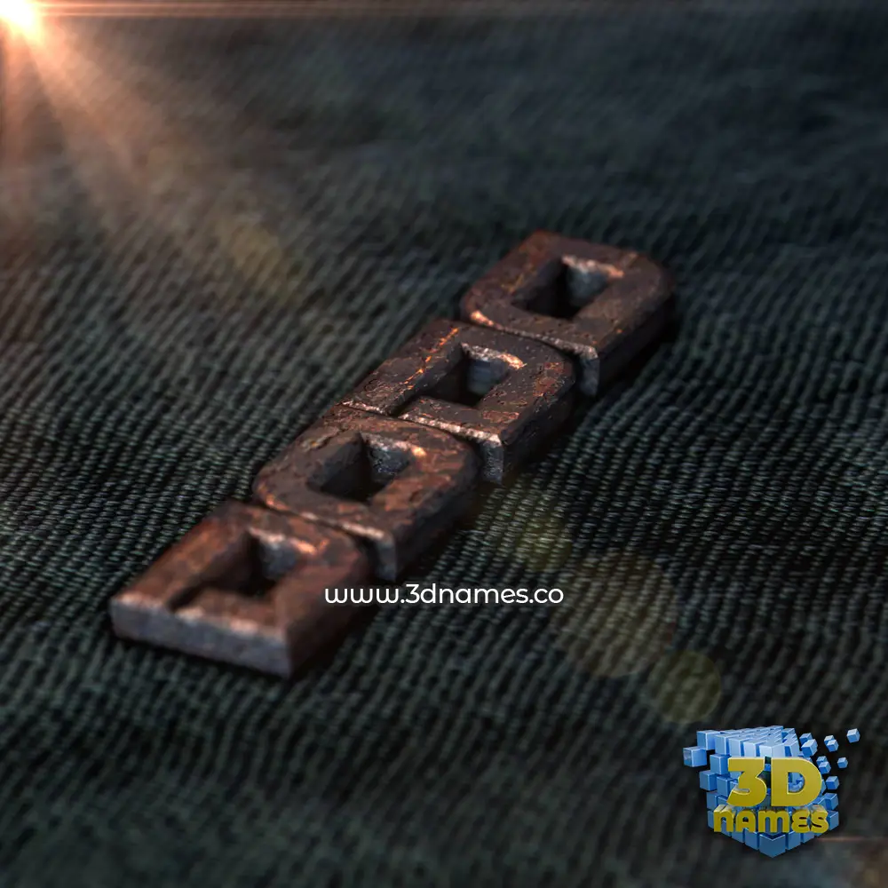 dodo in Rusty Metal style - 3D name wallpaper