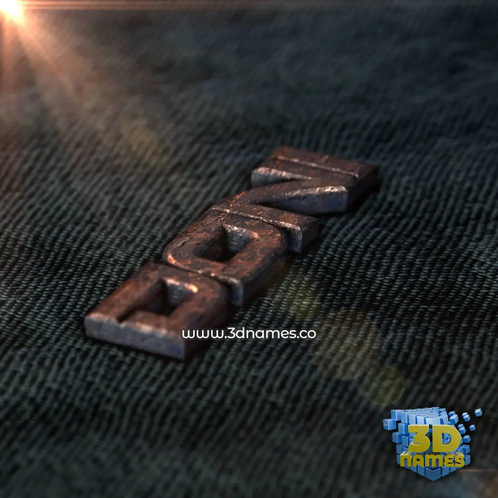 doni in Rusty Metal style - 3D name wallpaper