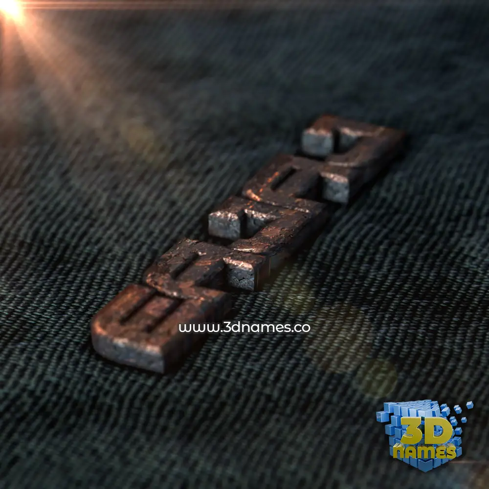 eajaj in Rusty Metal style - 3D name wallpaper