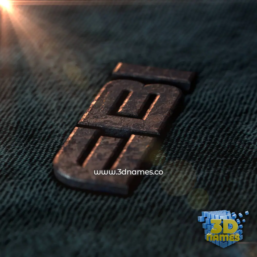 ebi in Rusty Metal style - 3D name wallpaper