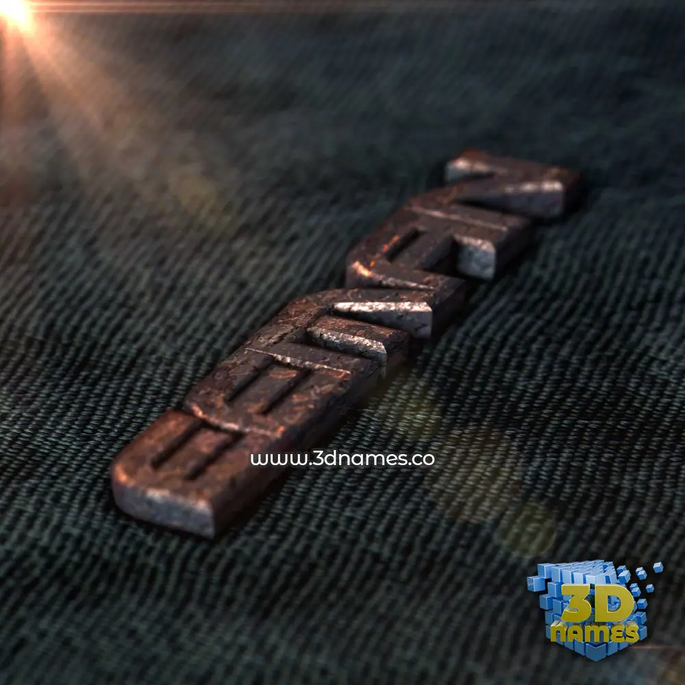 eeman in Rusty Metal style - 3D name wallpaper