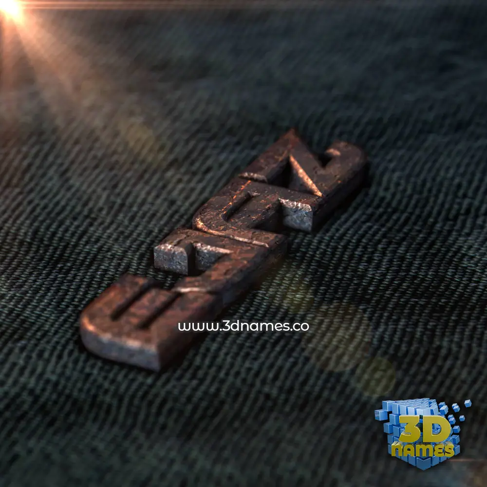ejaz in Rusty Metal style - 3D name wallpaper