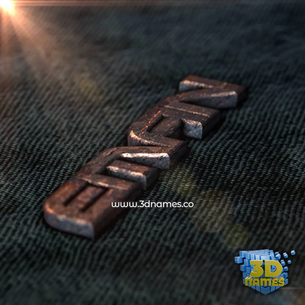 eman in Rusty Metal style - 3D name wallpaper