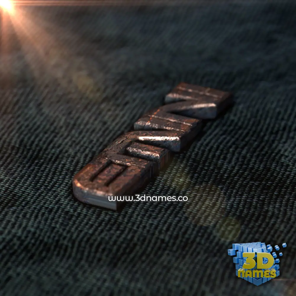 emini in Rusty Metal style - 3D name wallpaper