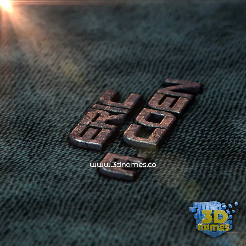 eric a. coen in Rusty Metal style - 3D name wallpaper