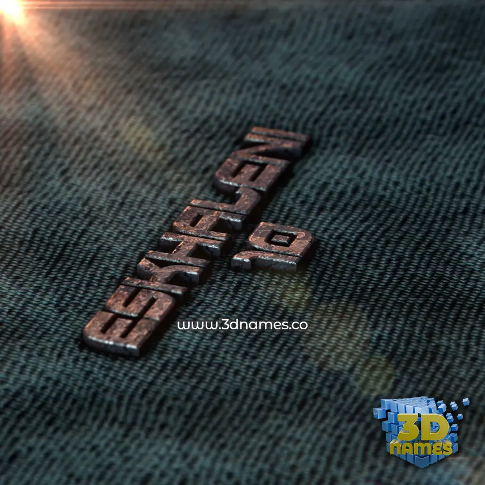 eskhaleni 10 in Rusty Metal style - 3D name wallpaper