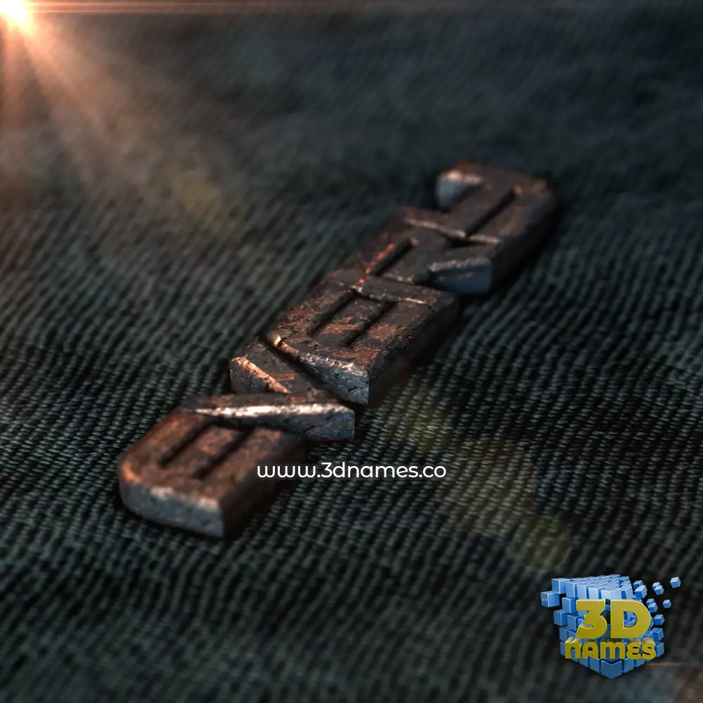 every in Rusty Metal style - 3D name wallpaper