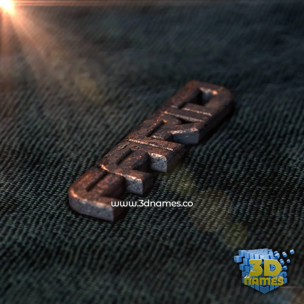 farid in Rusty Metal style - 3D name wallpaper