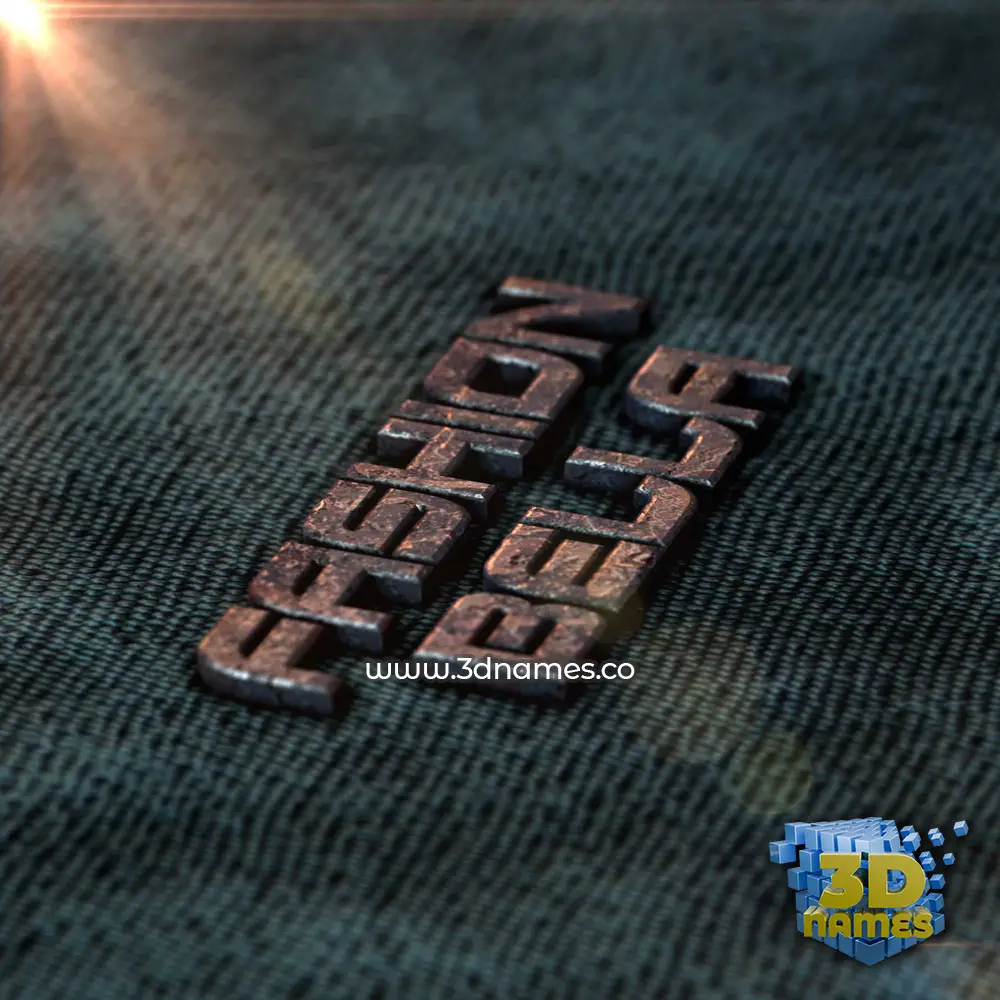 fashion bella in Rusty Metal style - 3D name wallpaper