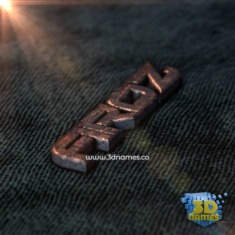firoz in Rusty Metal style - 3D name wallpaper