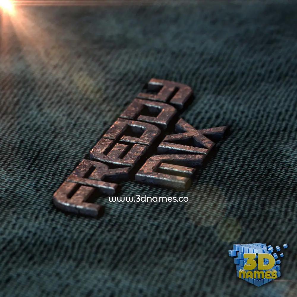 freddy mix in Rusty Metal style - 3D name wallpaper