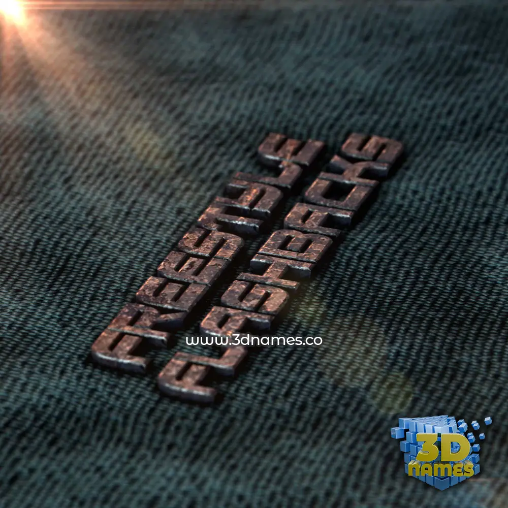 freestyle flashbacks in Rusty Metal style - 3D name wallpaper