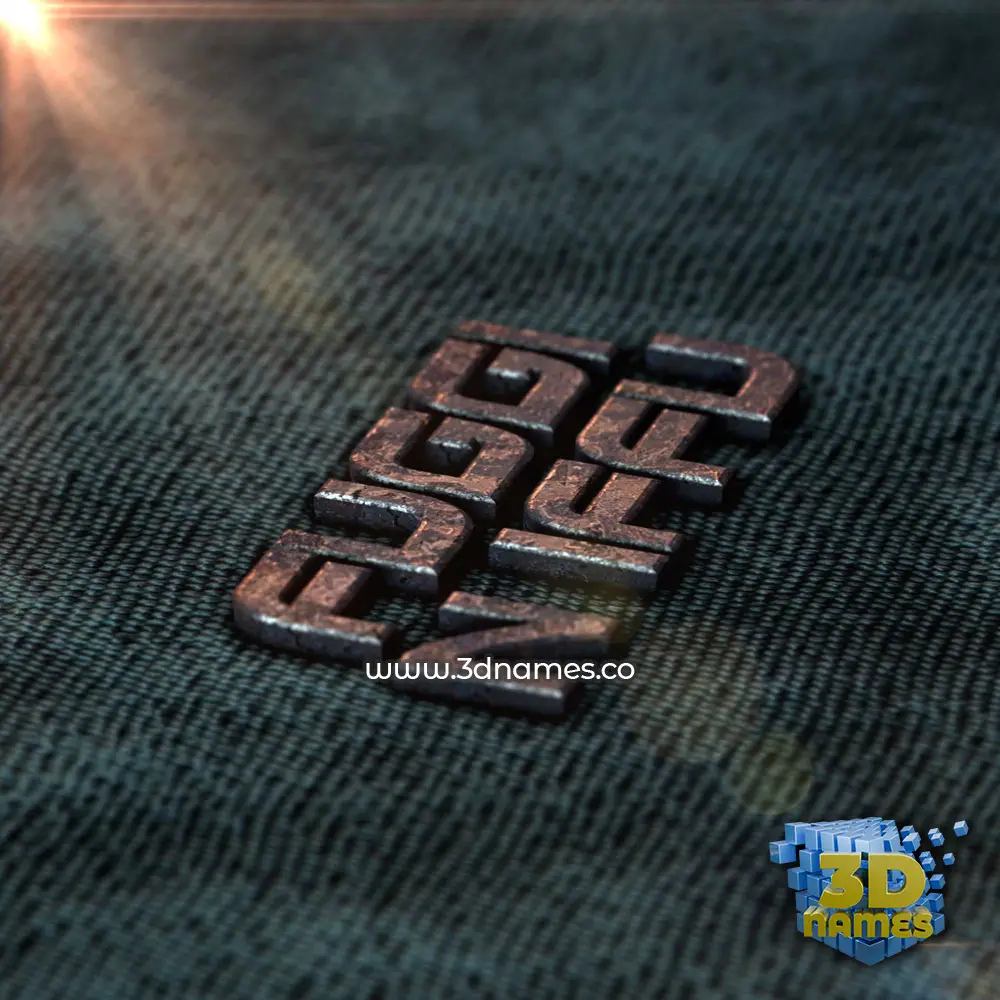 fuggi n iffu in Rusty Metal style - 3D name wallpaper