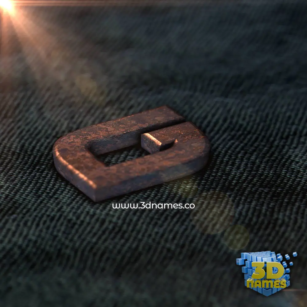 g in Rusty Metal style - 3D name wallpaper