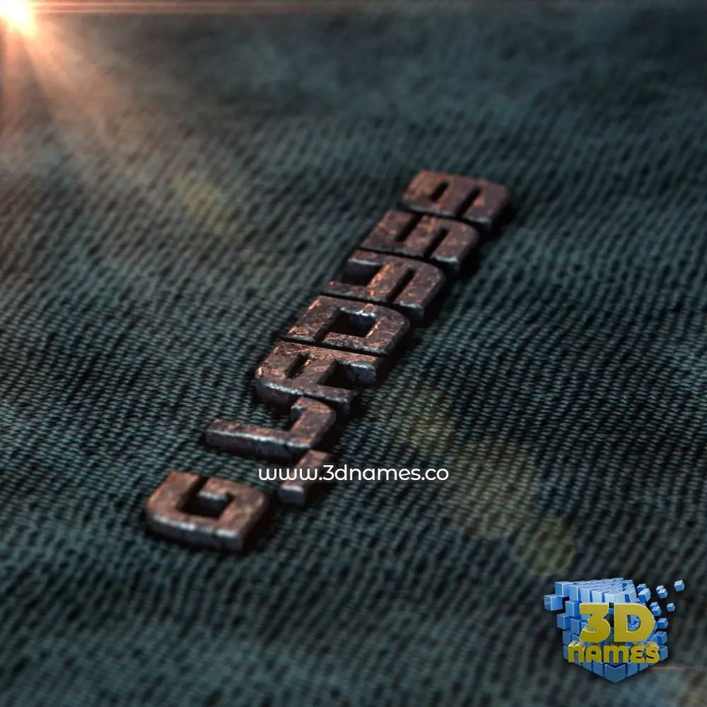 g lady59 in Rusty Metal style - 3D name wallpaper