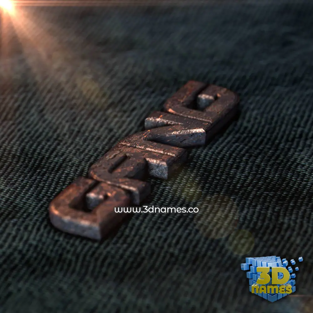 gang in Rusty Metal style - 3D name wallpaper