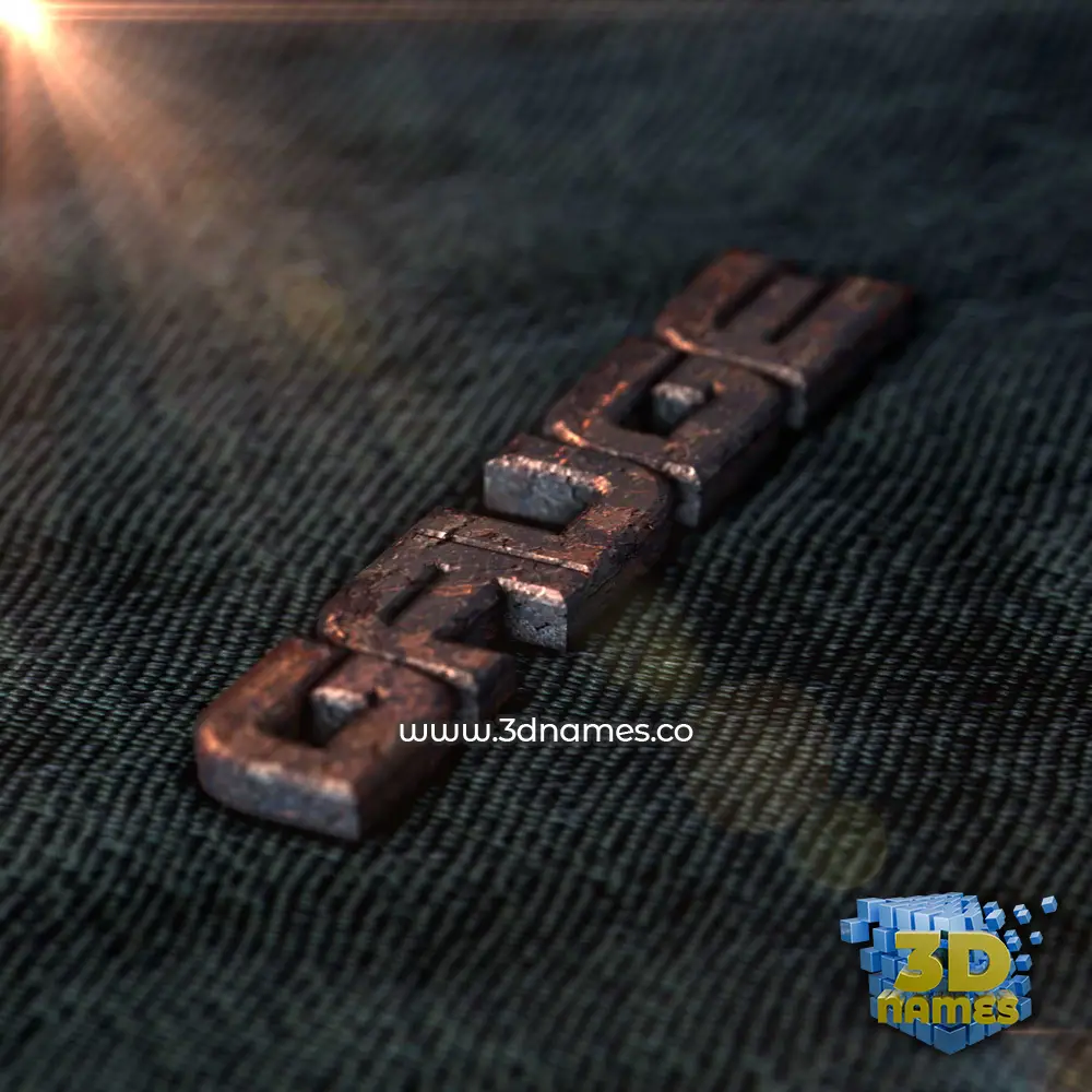 gauge in Rusty Metal style - 3D name wallpaper