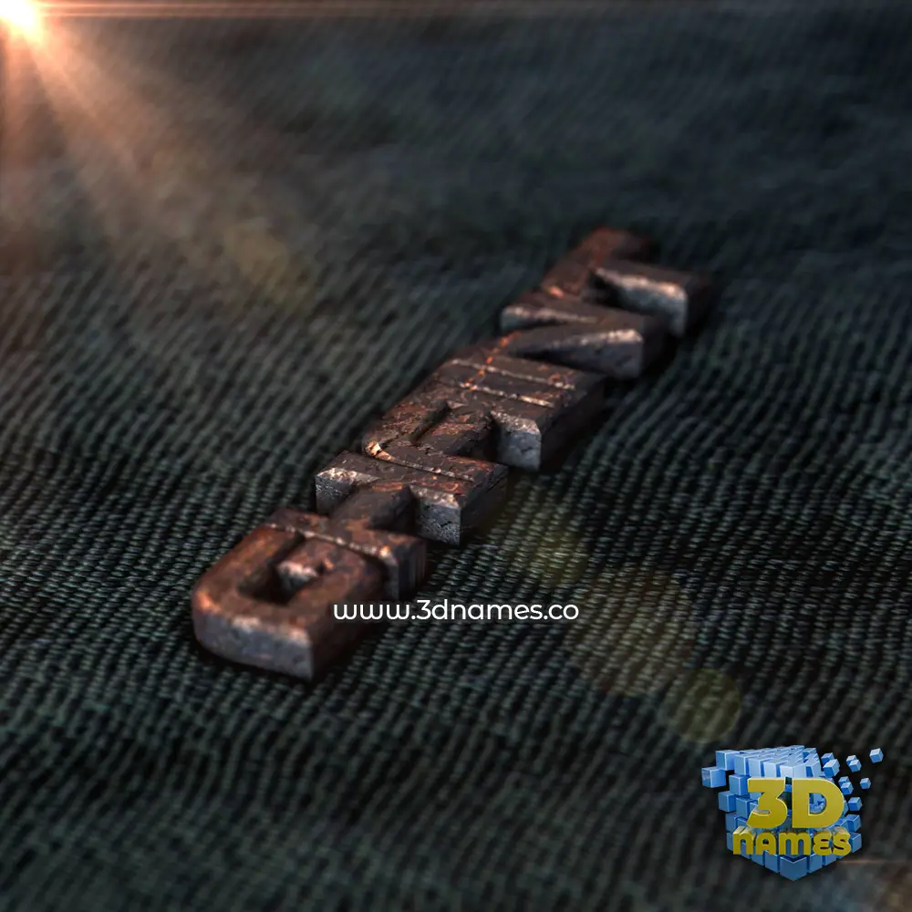 ghaint in Rusty Metal style - 3D name wallpaper