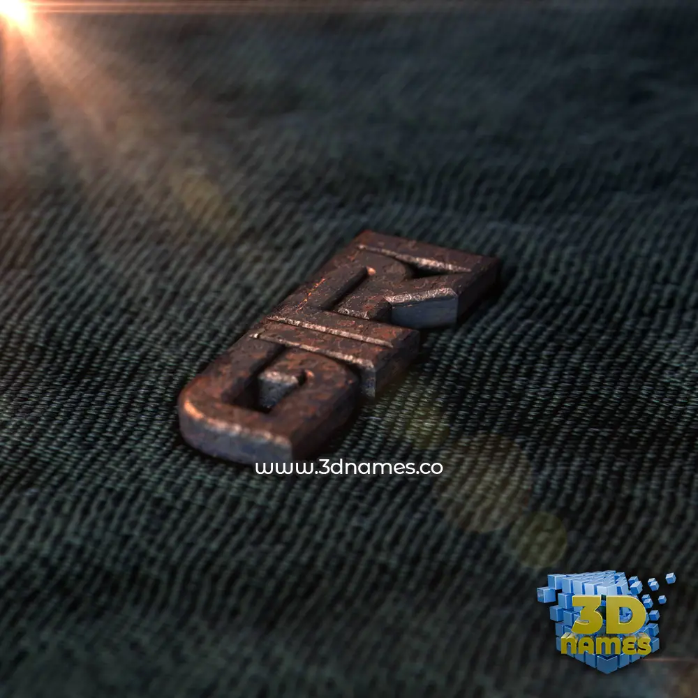 giri in Rusty Metal style - 3D name wallpaper