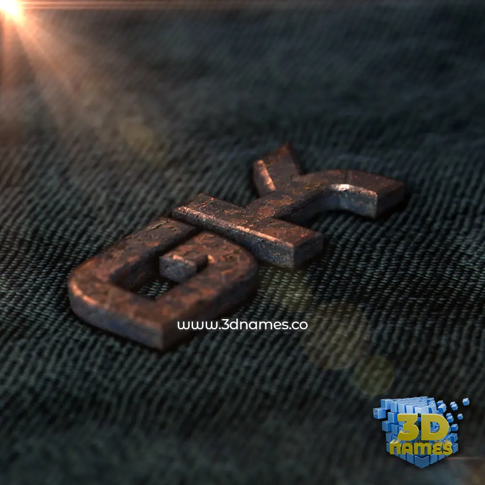 gk in Rusty Metal style - 3D name wallpaper