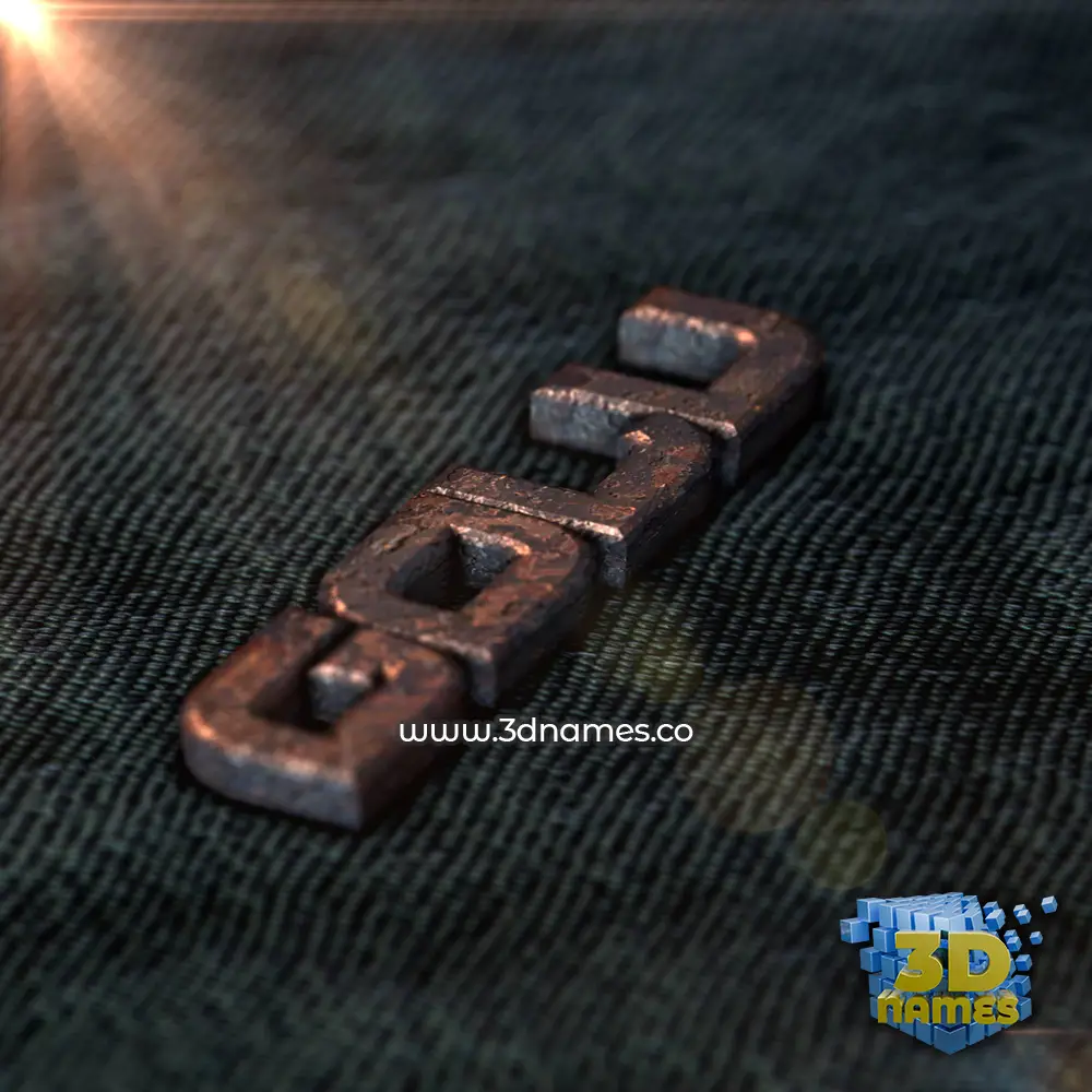 golu in Rusty Metal style - 3D name wallpaper