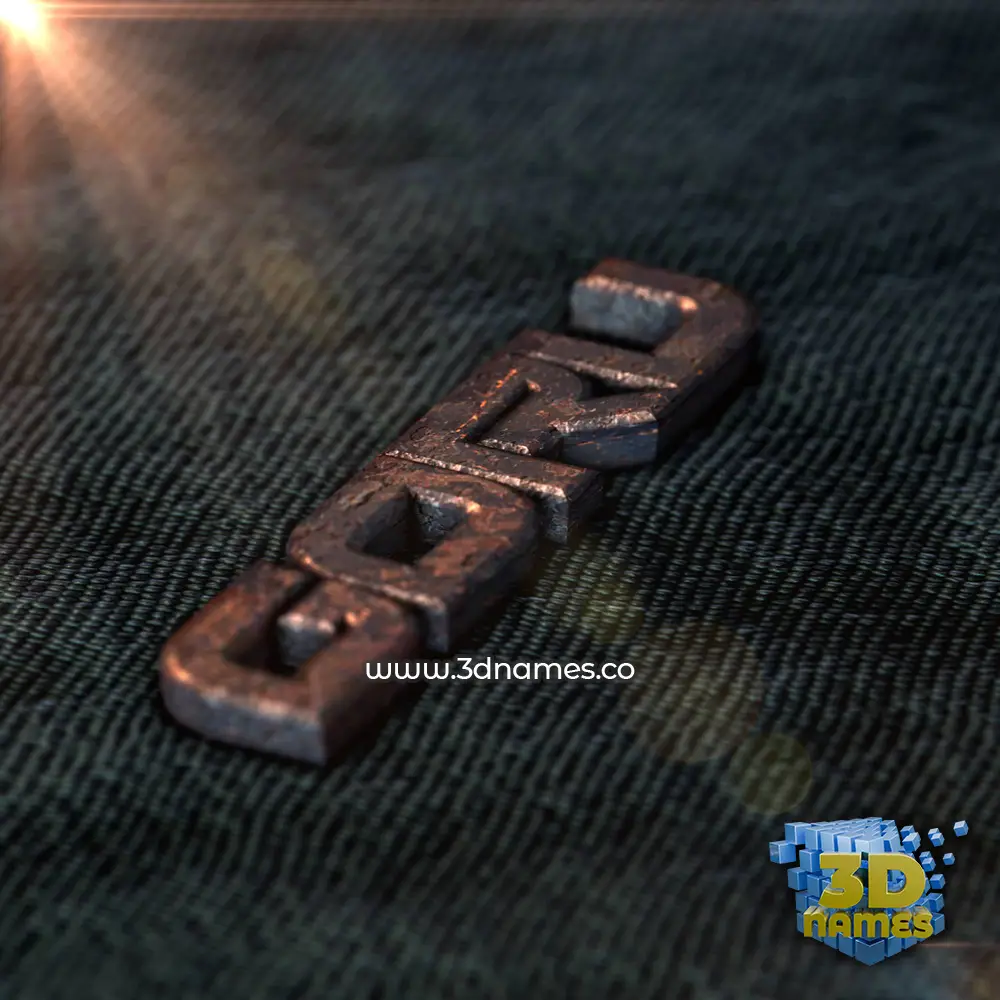 goru in Rusty Metal style - 3D name wallpaper