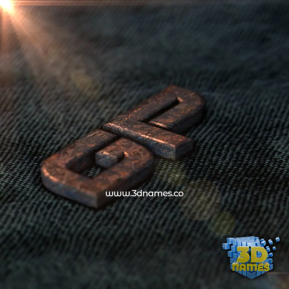 gp in Rusty Metal style - 3D name wallpaper