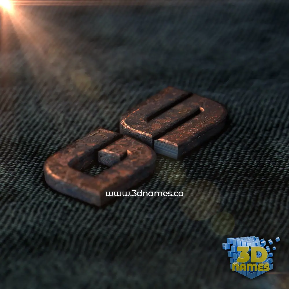 gs in Rusty Metal style - 3D name wallpaper