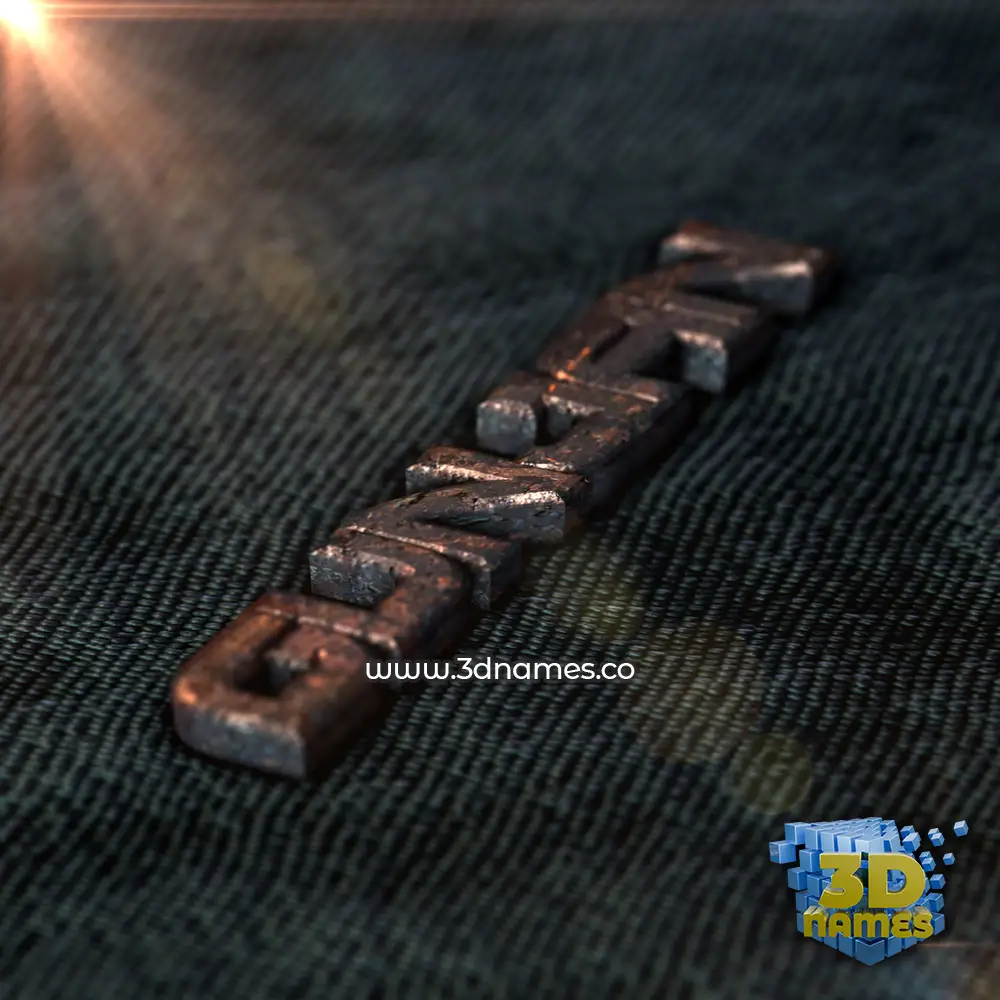 gunjan in Rusty Metal style - 3D name wallpaper